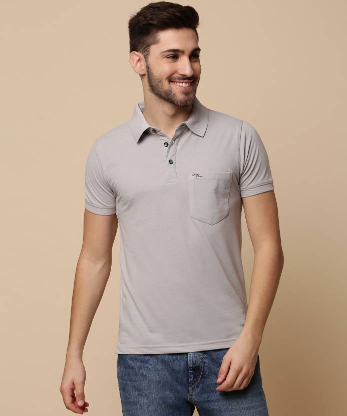 Men's Polo Collar Regular Fit T-Shirt With Patch Pocket