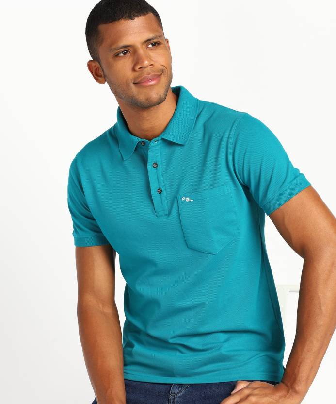 Men's Polo Collar Regular Fit T-Shirt With Patch Pocket